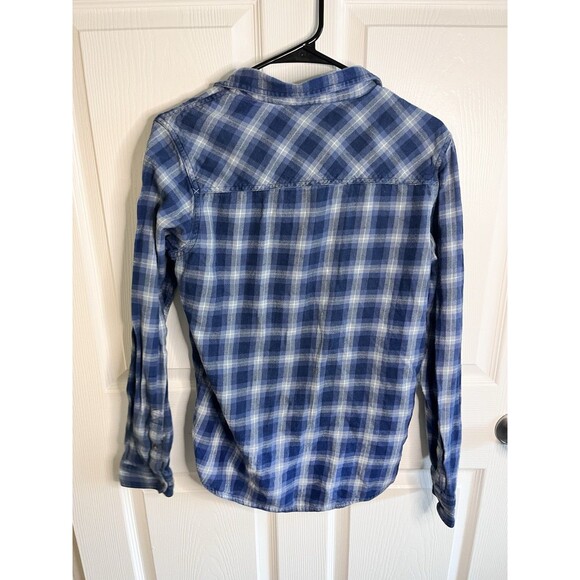 Toad & Co Indigo Flannel LS Shirt Slim Mens Size S Camping Outdoor Gorpcore - Picture 7 of 9